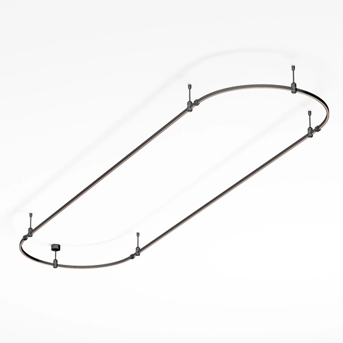 Трек ART-APRIORI-OVAL-ROD-200-3000x1000 (BK) (Arlight, IP20 Металл, 3 года)