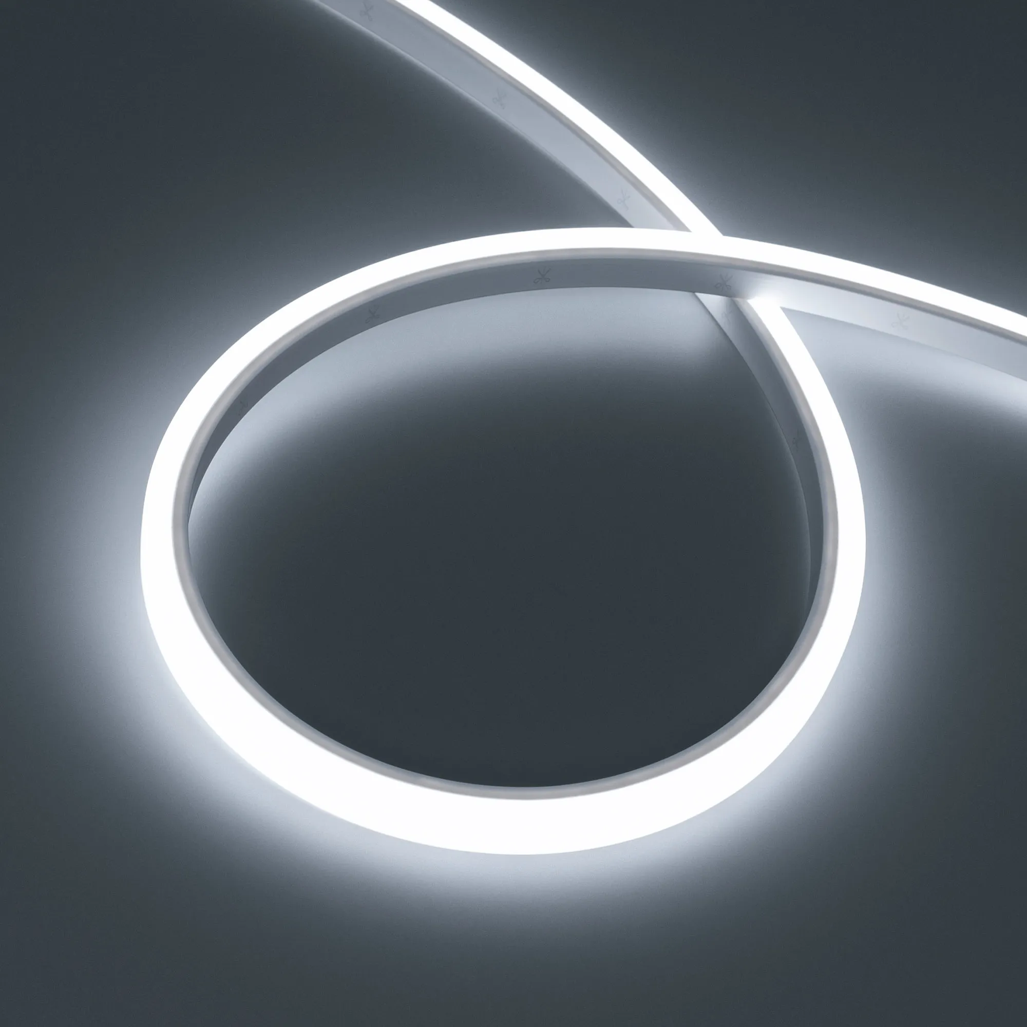 Лента герметичная WAVE-TOP-PU-A144-10x10mm 24V White5700 (5 W/m, IP68, 5m, wire x2) (Arlight, Вывод боковой, 3 года)