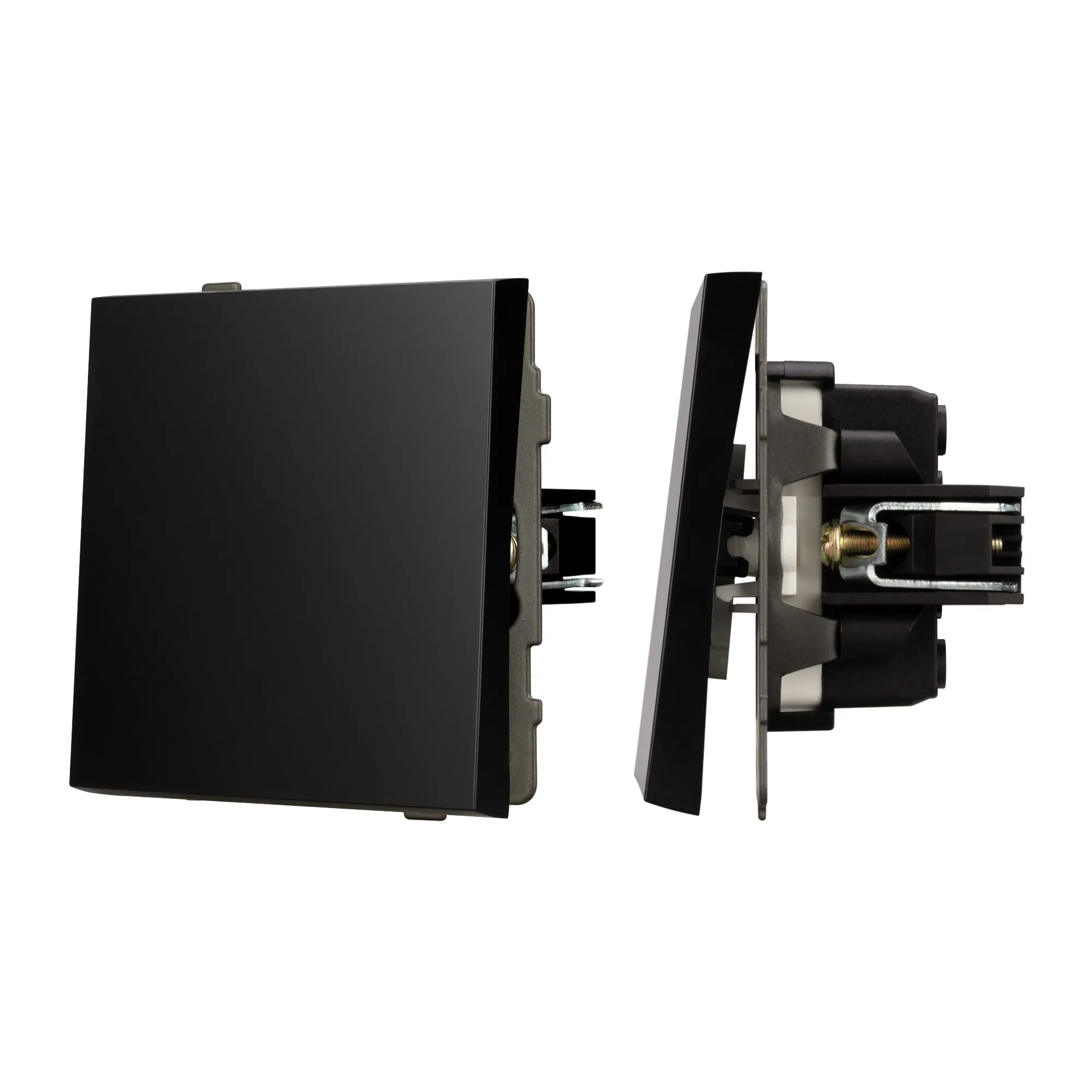 Механизм выключателя одноклавишный перекрёстный SWT-TENDO-MKX1-PL-BK (230V, 10A) (Arlight, -)