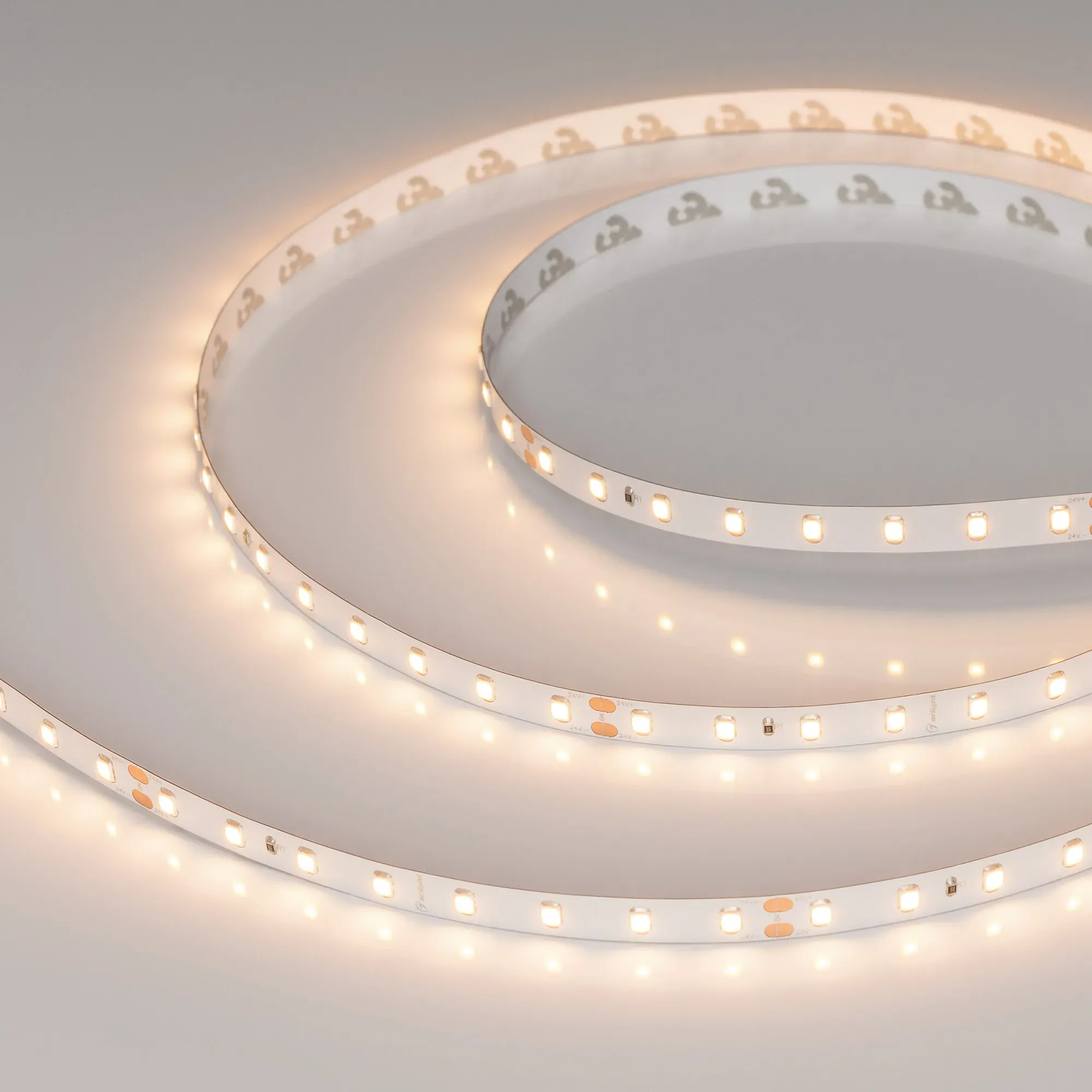Лента светодиодная RT-A80-8mm 24V Warm3000 (6 W/m, IP20, 2835, 50m) (Arlight, высок.эфф.150 лм/Вт) - изображение товара
