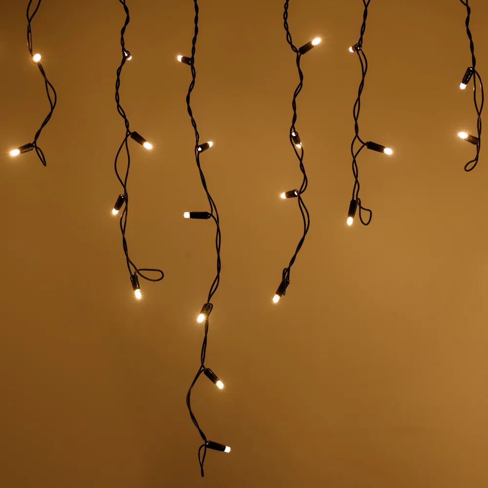 Светодиодная гирлянда ARD-EDGE-PRO-4000x600-BLACK-128LED-MILK-FLASH Warm (230V, 8W) (Ardecoled, IP65) - изображение товара