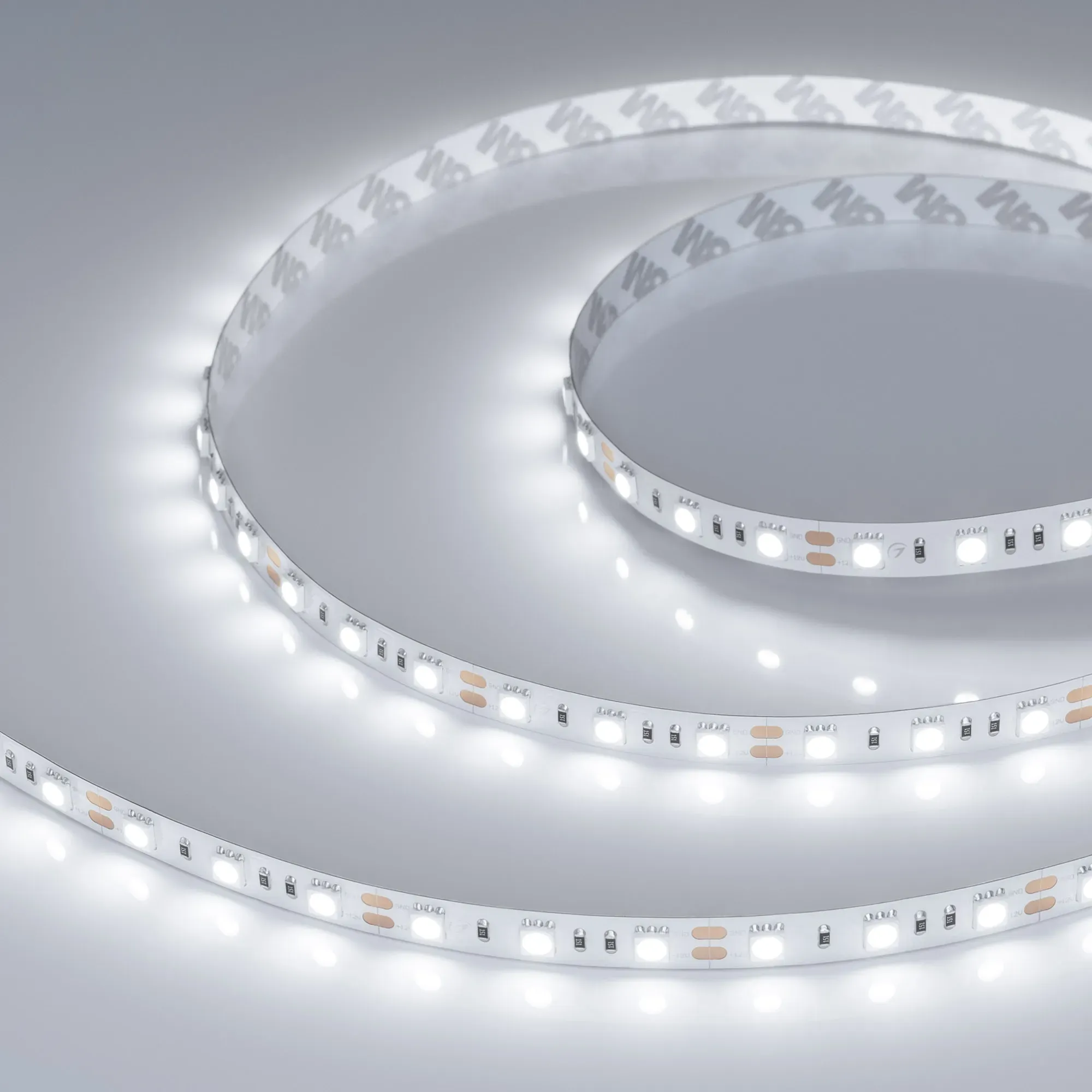 Лента светодиодная RT-B60-10mm 12V White6000 (14.4 W/m, IP20, 5060, 5m) (Arlight, 14.4 Вт/м, IP20)